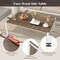 3-Pieces Outdoor Furniture Set Including Loveseat and Coffee Table with Thick Cushions